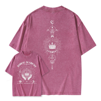 Pagewings Zodiac Academy Celestial Heirs Band Unisex Washed T-shirt