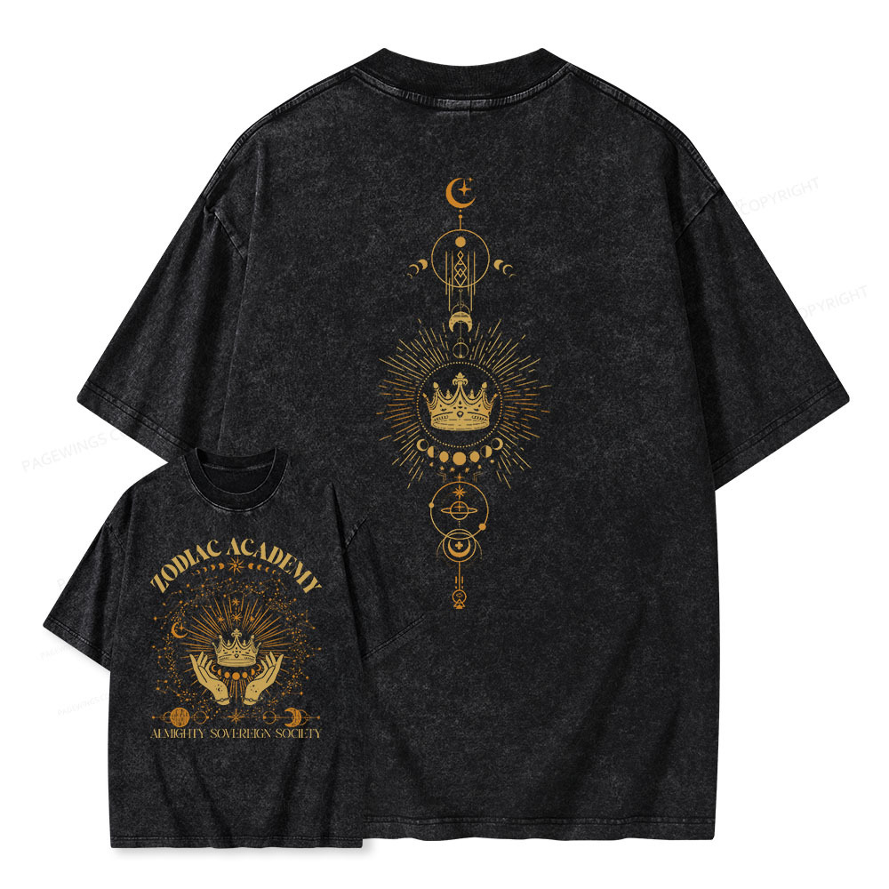 Pagewings Zodiac Academy Celestial Heirs Band Unisex Washed T-shirt