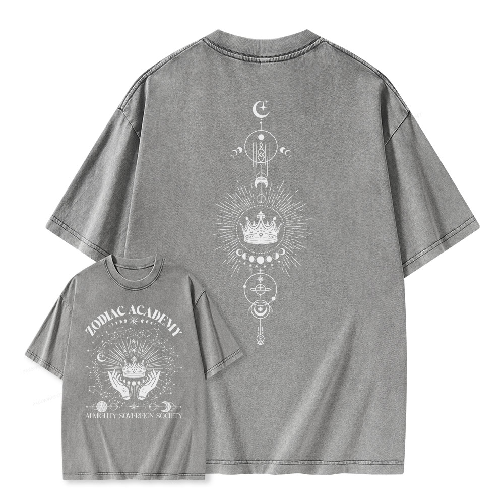 Pagewings Zodiac Academy Celestial Heirs Band Unisex Washed T-shirt