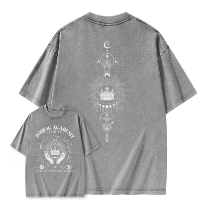 Pagewings Zodiac Academy Celestial Heirs Band Unisex Washed T-shirt