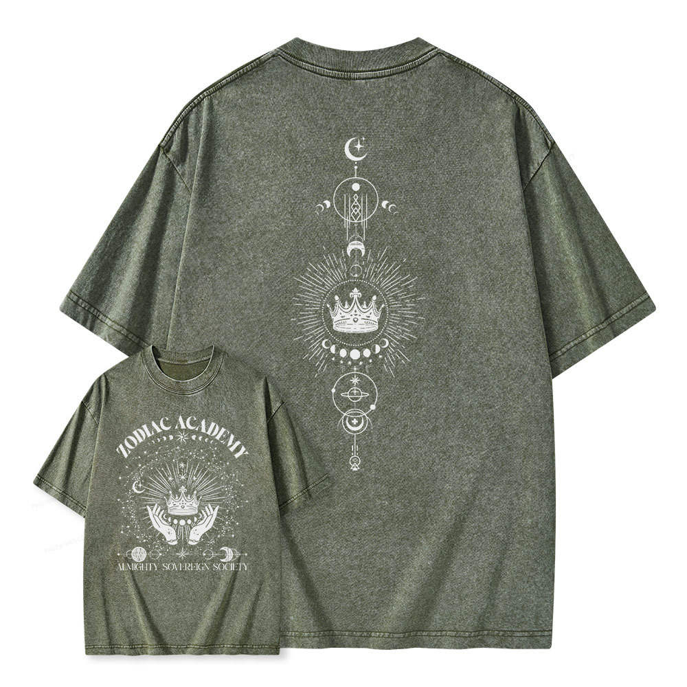 Pagewings Zodiac Academy Celestial Heirs Band Unisex Washed T-shirt