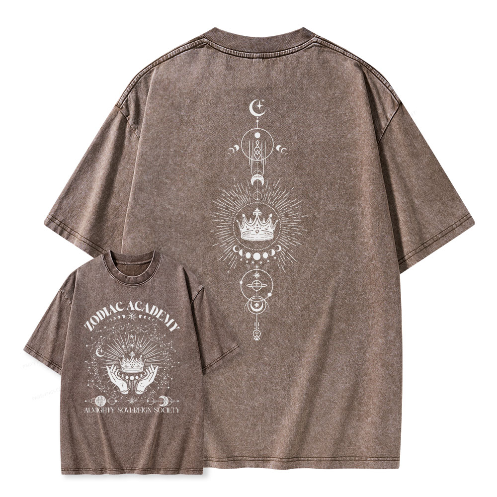 Pagewings Zodiac Academy Celestial Heirs Band Unisex Washed T-shirt