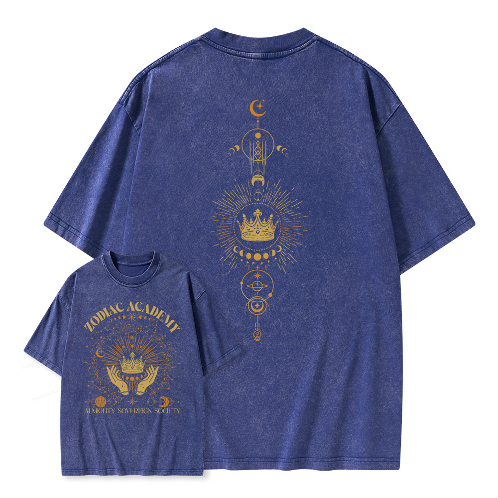Pagewings Zodiac Academy Celestial Heirs Band Unisex Washed T-shirt