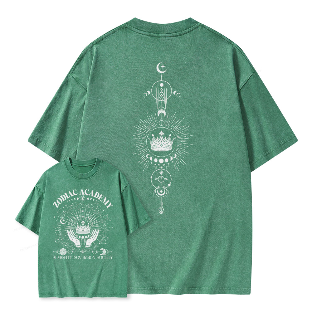 Pagewings Zodiac Academy Celestial Heirs Band Unisex Washed T-shirt