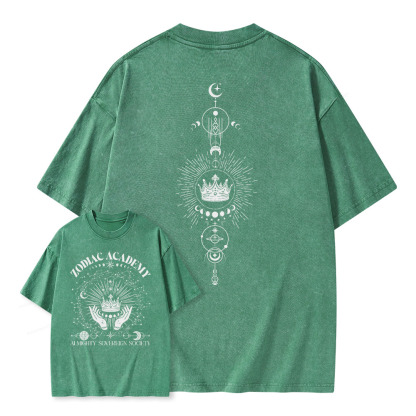 Pagewings Zodiac Academy Celestial Heirs Band Unisex Washed T-shirt