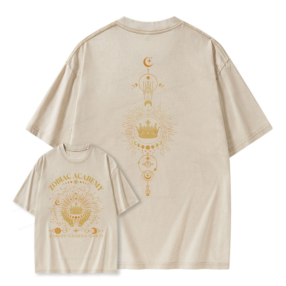 Pagewings Zodiac Academy Celestial Heirs Band Unisex Washed T-shirt