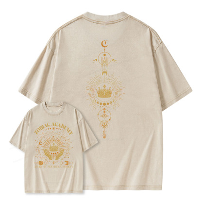Pagewings Zodiac Academy Celestial Heirs Band Unisex Washed T-shirt