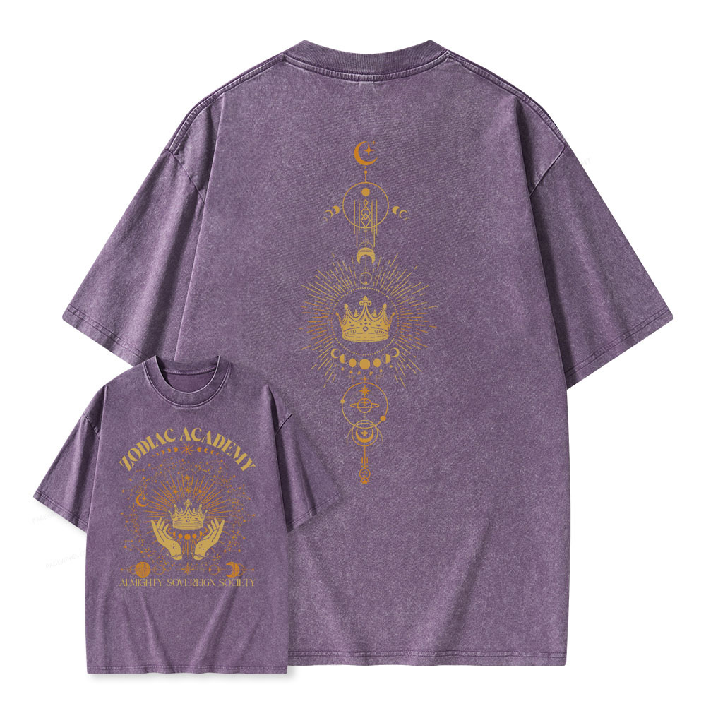 Pagewings Zodiac Academy Celestial Heirs Band Unisex Washed T-shirt