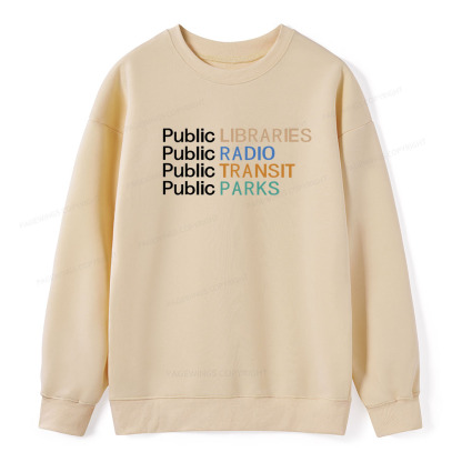 Pagewings Public Libraries Radio Transit Parks Unisex Classic Sweatshirt
