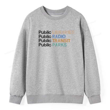 Pagewings Public Libraries Radio Transit Parks Unisex Classic Sweatshirt