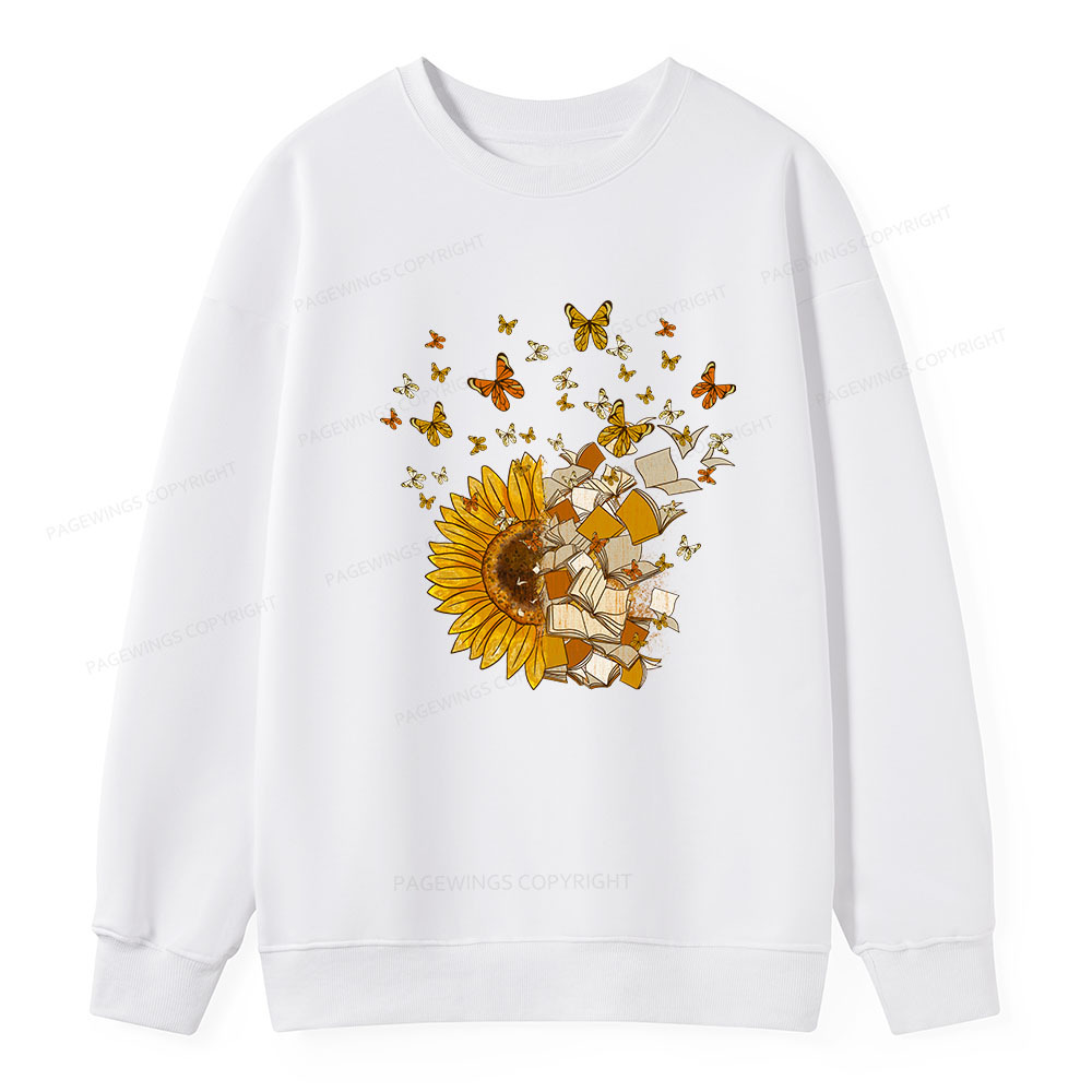 Pagewings Sunflower And Book Harmony Unisex Classic Sweatshirt