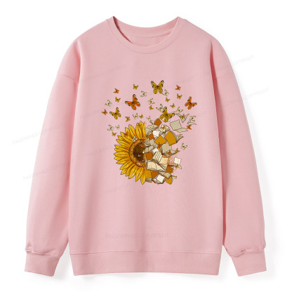 Pagewings Sunflower And Book Harmony Unisex Classic Sweatshirt