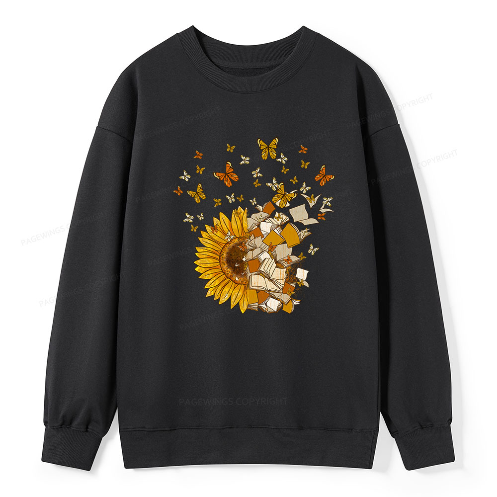 Pagewings Sunflower And Book Harmony Unisex Classic Sweatshirt