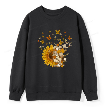 Pagewings Sunflower And Book Harmony Unisex Classic Sweatshirt