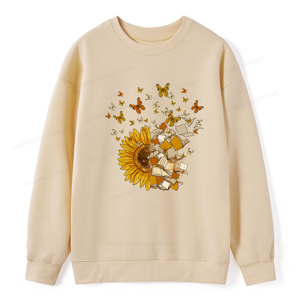 Pagewings Sunflower And Book Harmony Unisex Classic Sweatshirt