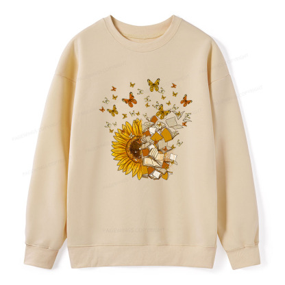 Pagewings Sunflower And Book Harmony Unisex Classic Sweatshirt