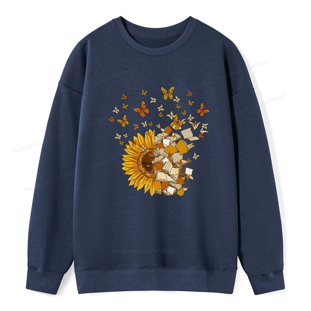 Pagewings Sunflower And Book Harmony Unisex Classic Sweatshirt