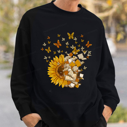 Pagewings Sunflower And Book Harmony Unisex Classic Sweatshirt