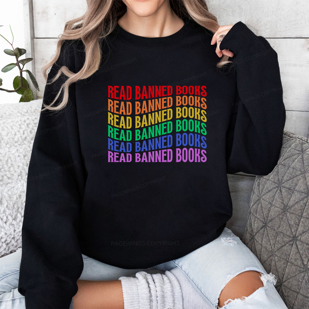 Pagewings Read Banned Books Unisex Classic Sweatshirt