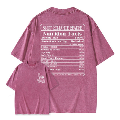Pagewings Smut Romance Reader Unisex Washed T-shirt