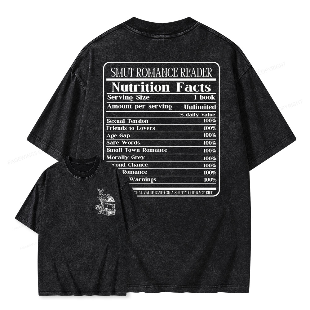 Pagewings Smut Romance Reader Unisex Washed T-shirt