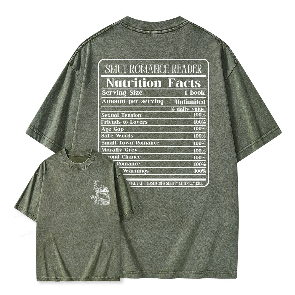 Pagewings Smut Romance Reader Unisex Washed T-shirt