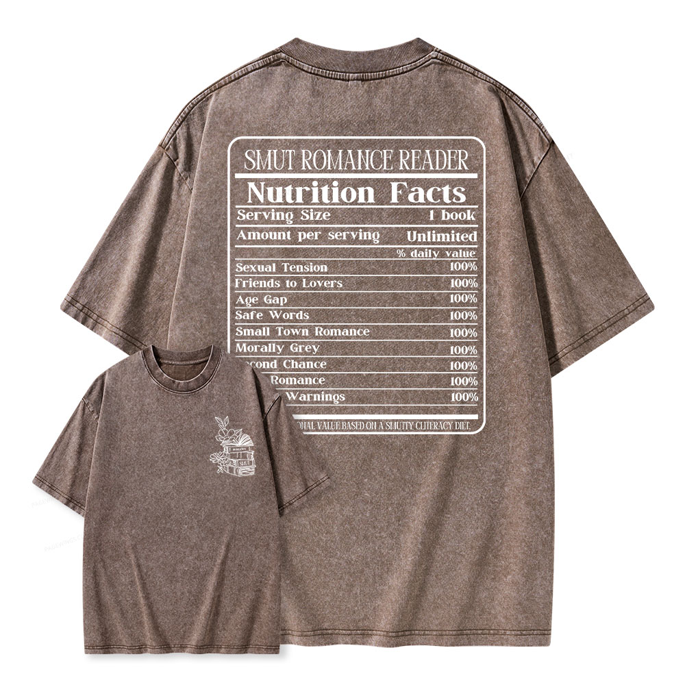 Pagewings Smut Romance Reader Unisex Washed T-shirt