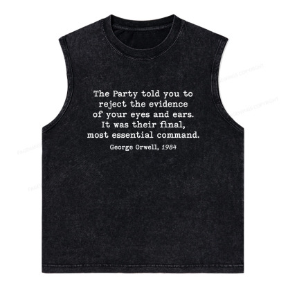 Pagewings It Was Their Final Most Essential Command Unisex Washed Tank Top
