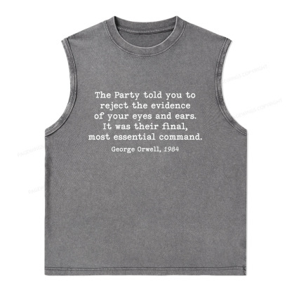 Pagewings It Was Their Final Most Essential Command Unisex Washed Tank Top