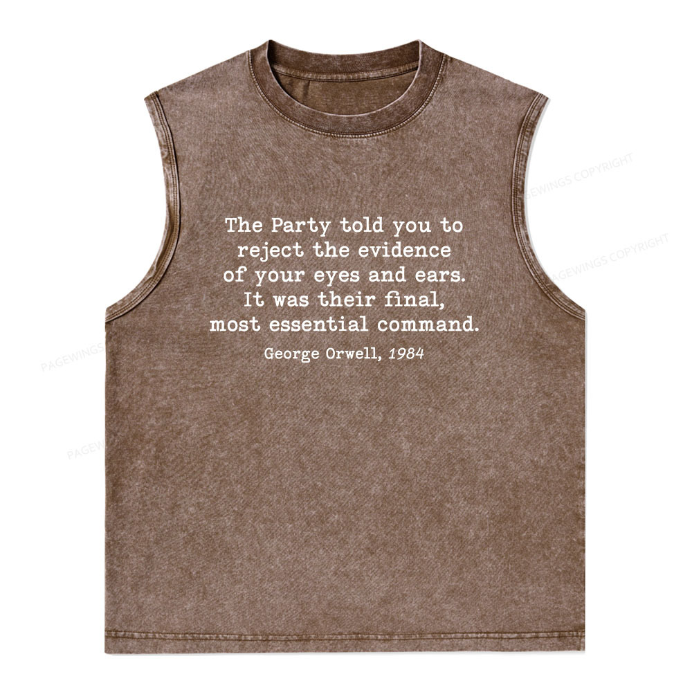 Pagewings It Was Their Final Most Essential Command Unisex Washed Tank Top