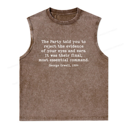 Pagewings It Was Their Final Most Essential Command Unisex Washed Tank Top
