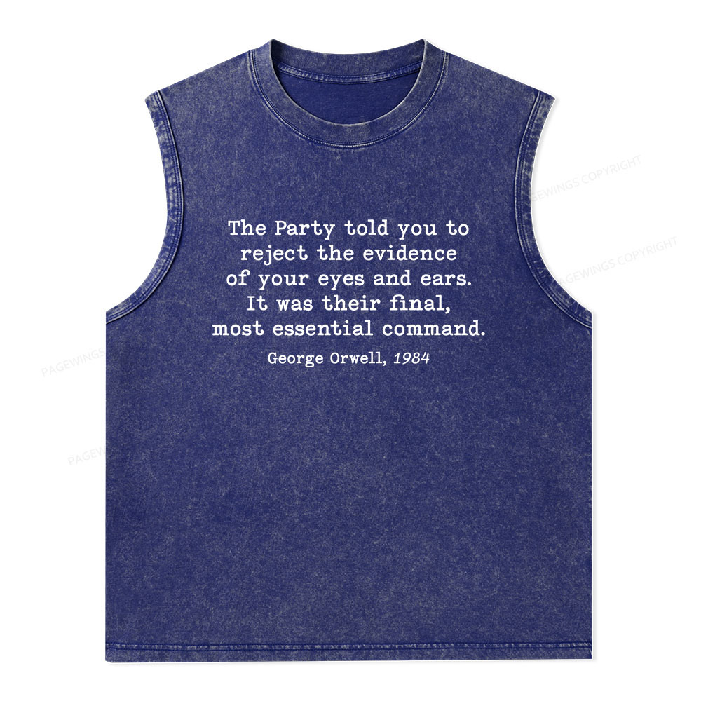 Pagewings It Was Their Final Most Essential Command Unisex Washed Tank Top