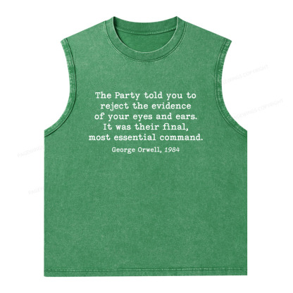 Pagewings It Was Their Final Most Essential Command Unisex Washed Tank Top