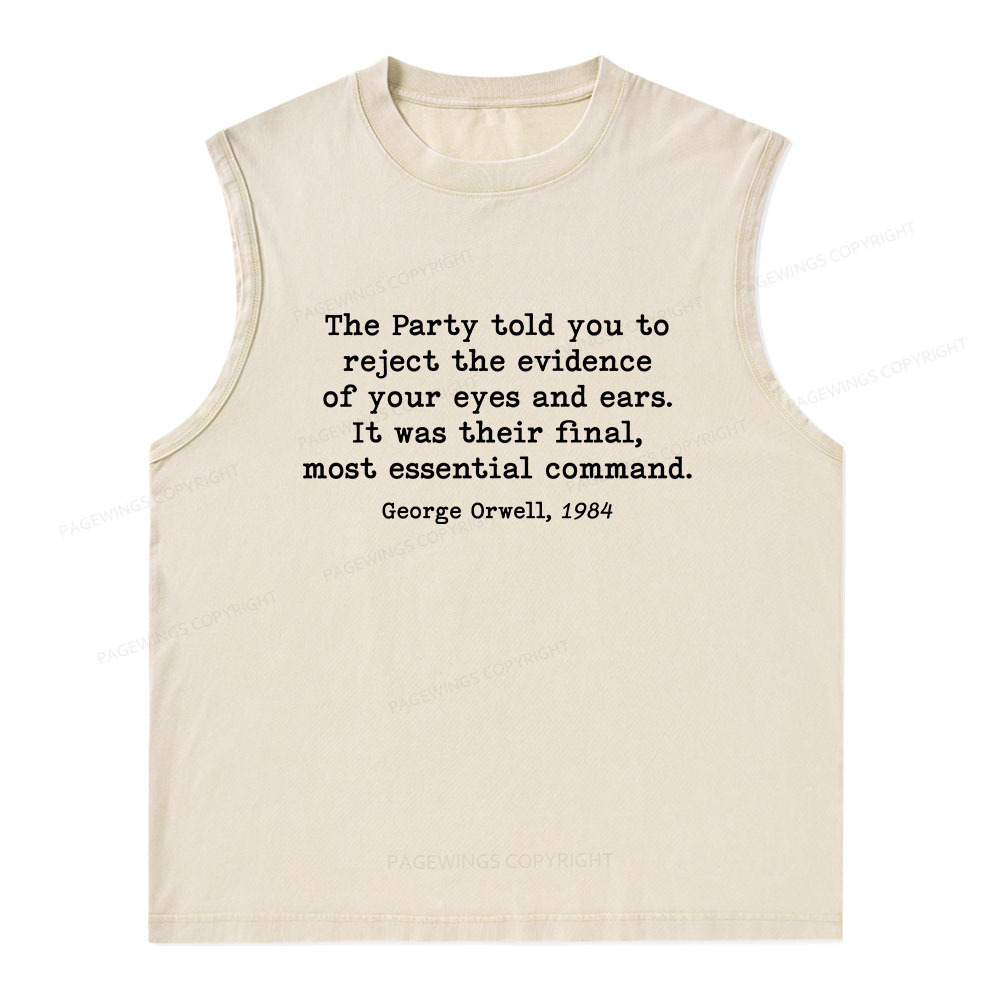 Pagewings It Was Their Final Most Essential Command Unisex Washed Tank Top