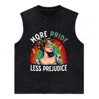 Pagewings More Pride Less Prejudice Unisex Washed Tank Top