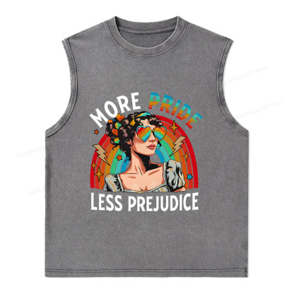 Pagewings More Pride Less Prejudice Unisex Washed Tank Top