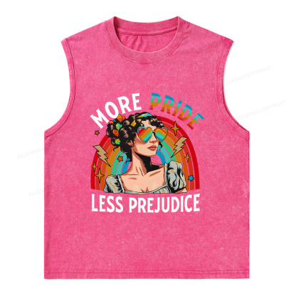 Pagewings More Pride Less Prejudice Unisex Washed Tank Top