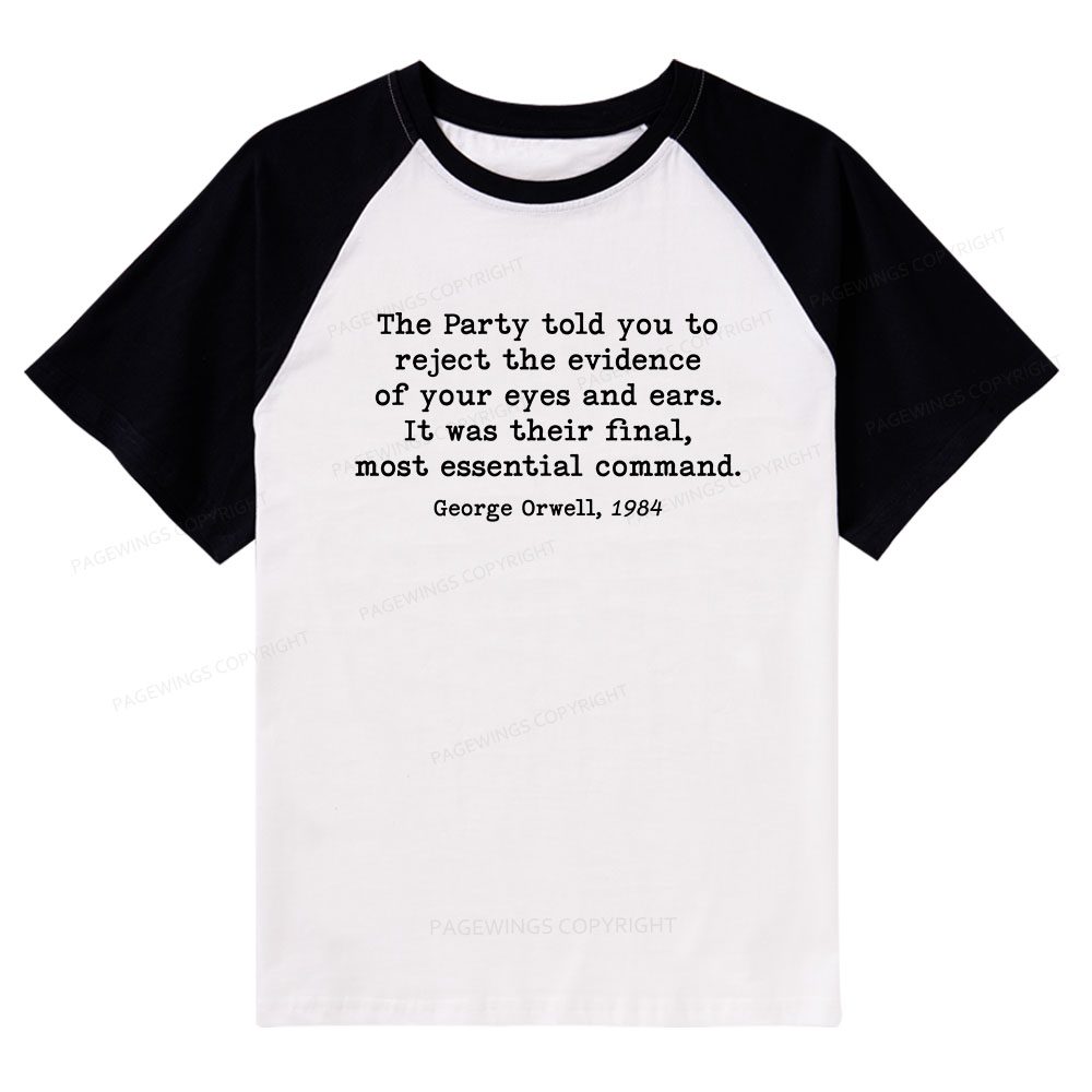 Pagewings It Was Their Final Most Essential Command Raglan T-shirt