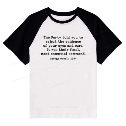 Pagewings It Was Their Final Most Essential Command Raglan T-shirt