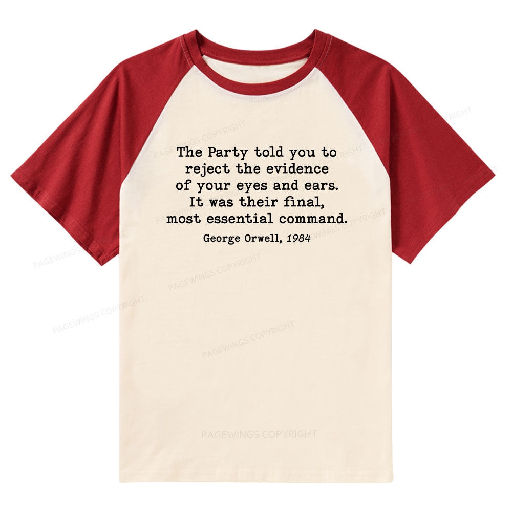 Pagewings It Was Their Final Most Essential Command Raglan T-shirt