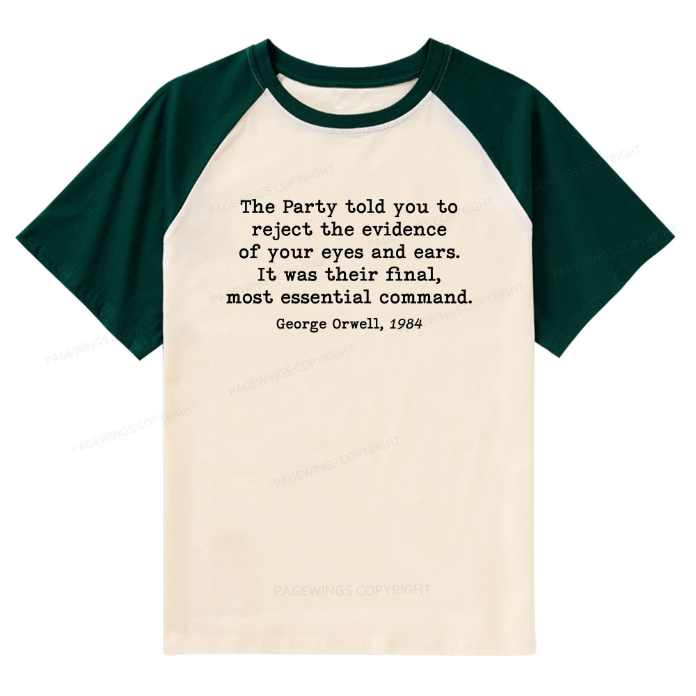 Pagewings It Was Their Final Most Essential Command Raglan T-shirt