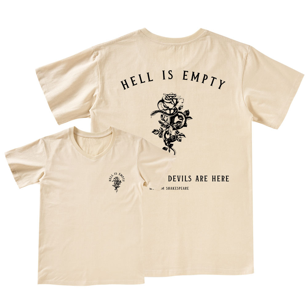 Pagewings Hell Is Empty And All The Devils Are Here V-neck T-shirt