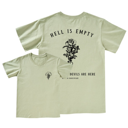 Pagewings Hell Is Empty And All The Devils Are Here V-neck T-shirt