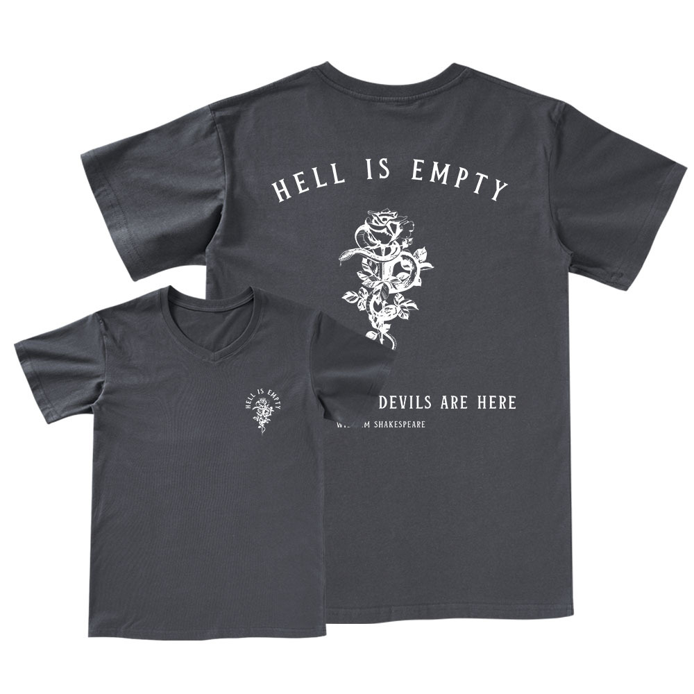 Pagewings Hell Is Empty And All The Devils Are Here V-neck T-shirt