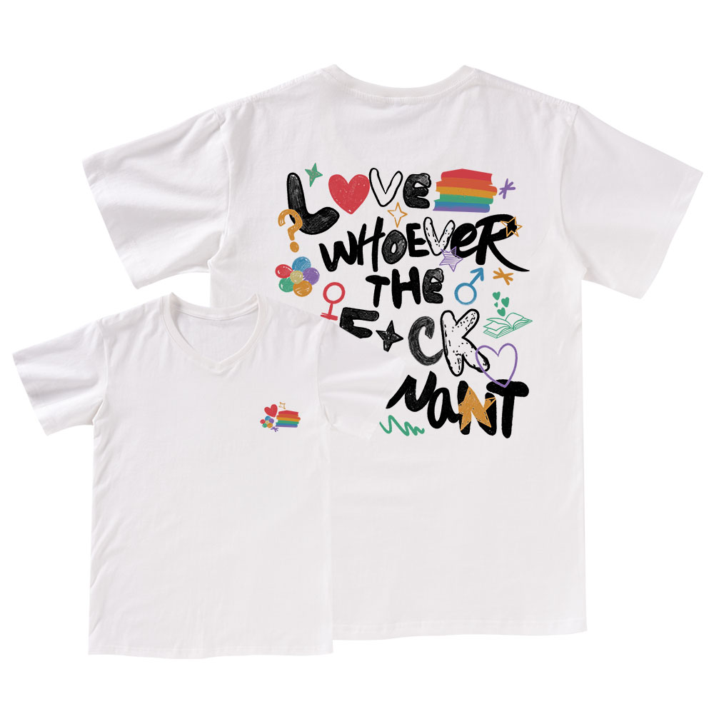 Pagewings Love Whoever The F*ck You Want V-neck T-shirt