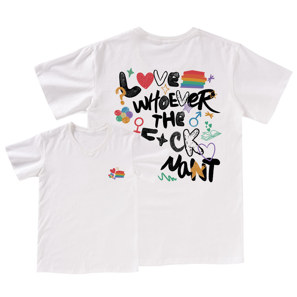 Pagewings Love Whoever The F*ck You Want V-neck T-shirt