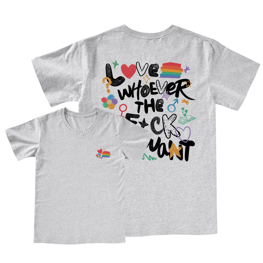 Pagewings Love Whoever The F*ck You Want V-neck T-shirt