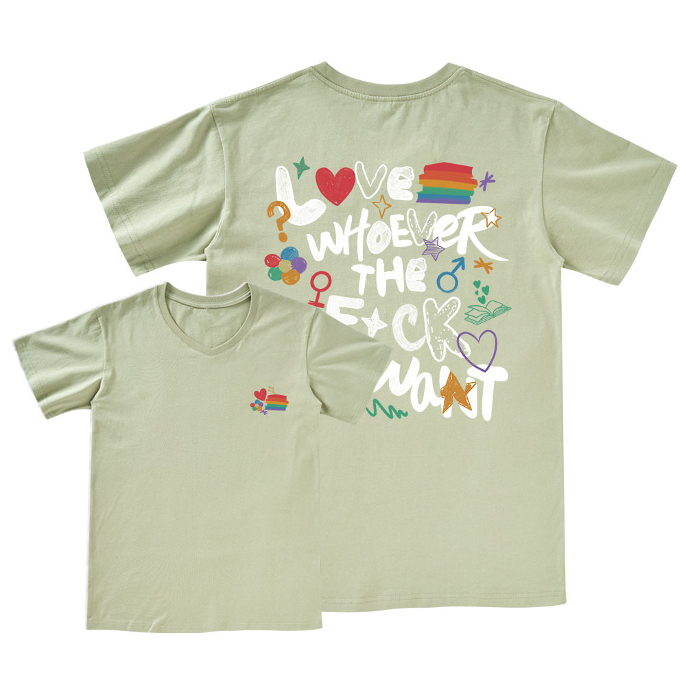 Pagewings Love Whoever The F*ck You Want V-neck T-shirt