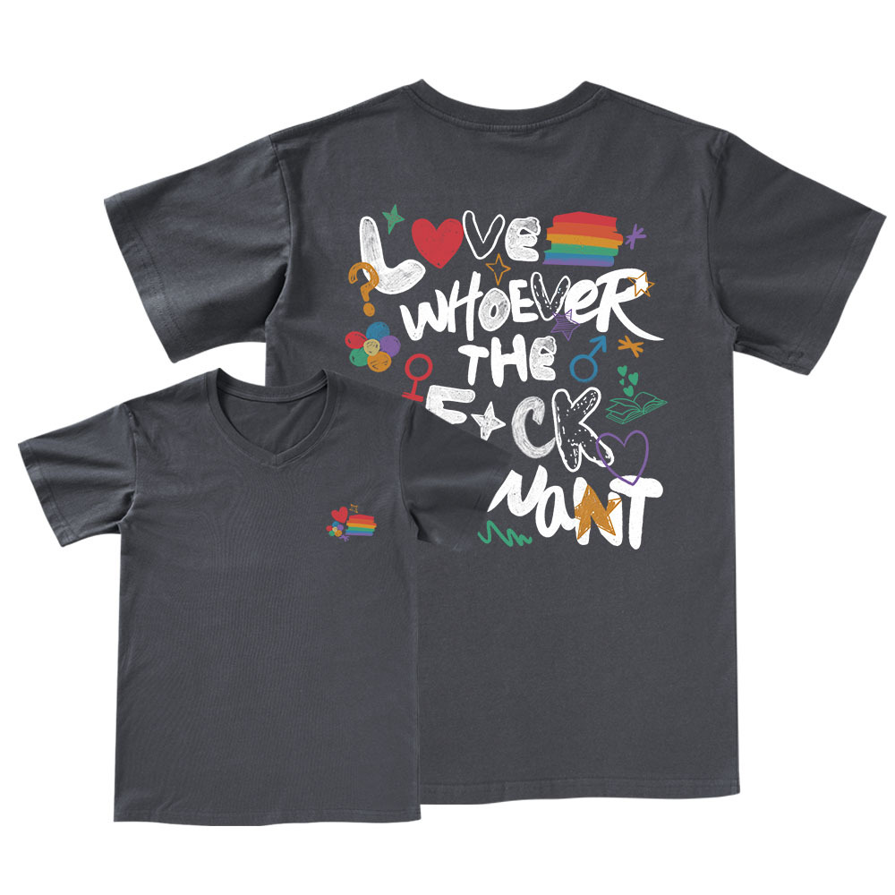 Pagewings Love Whoever The F*ck You Want V-neck T-shirt