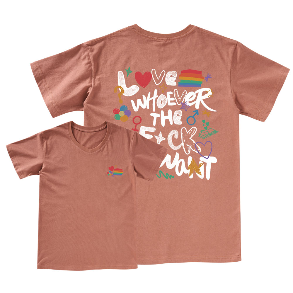 Pagewings Love Whoever The F*ck You Want V-neck T-shirt